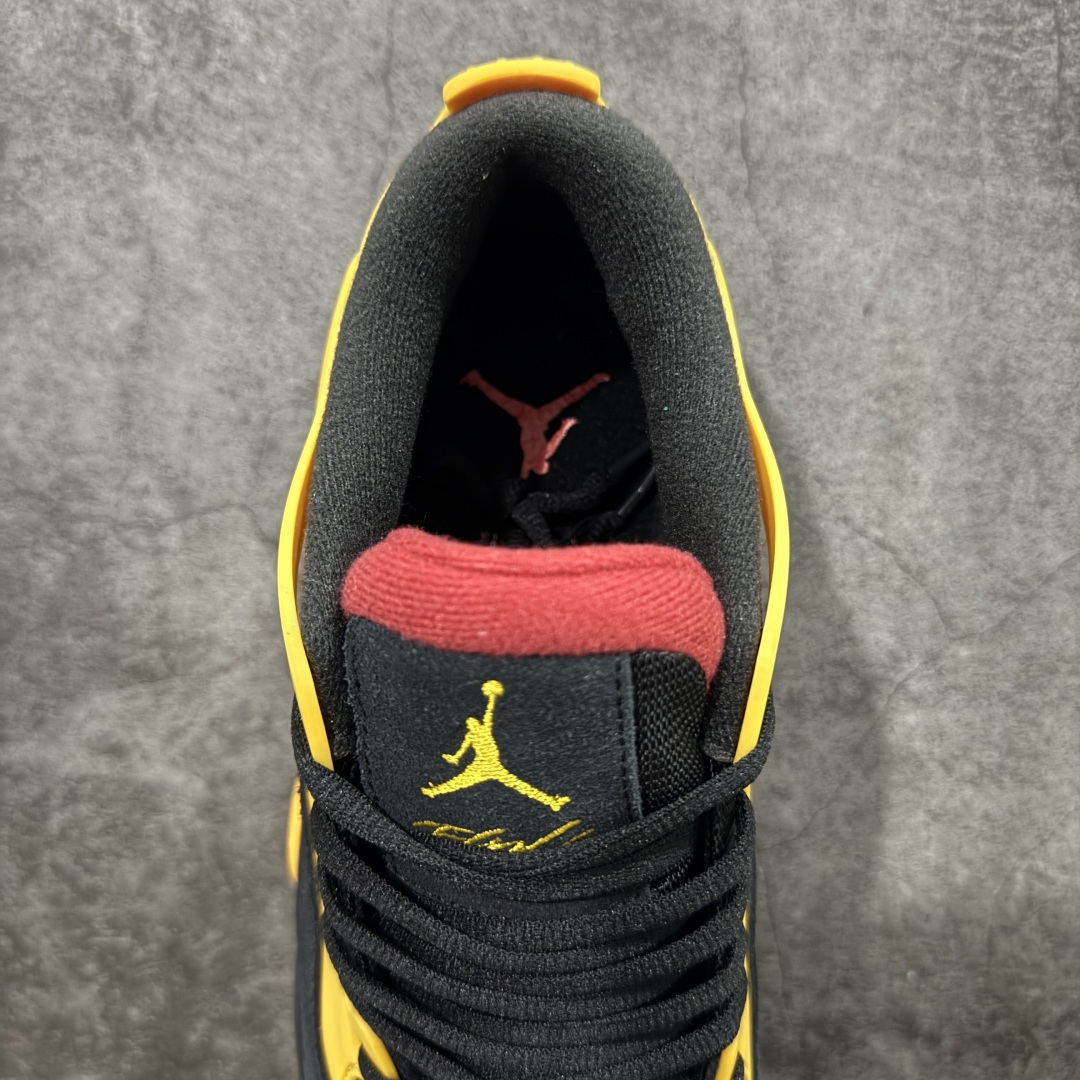 【纯原】Air Jordan AJ4 RM 重置 重制版低帮复古篮球鞋 黑黄 FQ7939-007采用了
