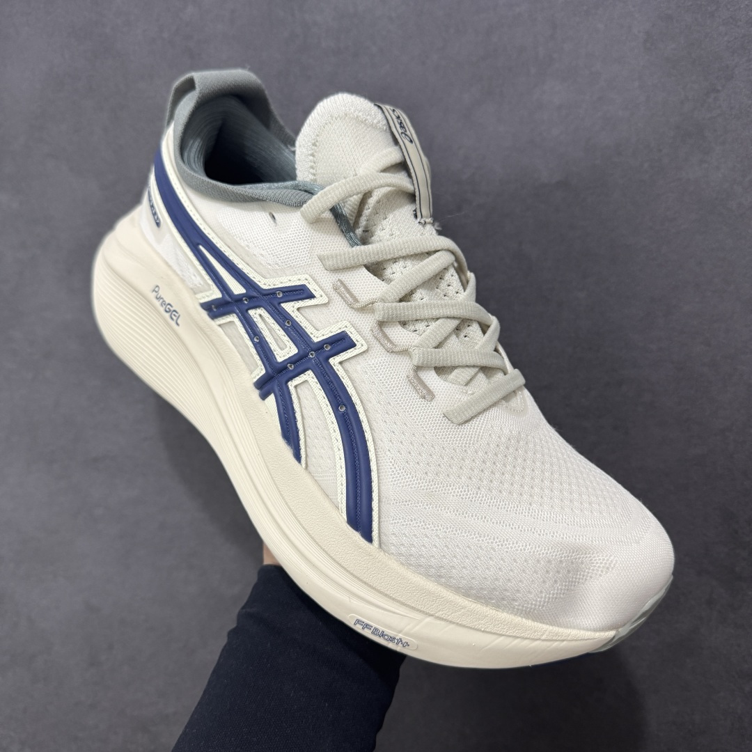 图片[3]-【公司级】平台订单 Asics Gel-Nimbus 27 亚瑟士厚底减震跑步鞋 鞋面采用双层提花网面设计，提高包裹性和透气性，后跟搭载稳定系统科技T-GEL提升整体支撑力和结构感，减少对身体带来的冲击负荷，创新中底至轻回弹 真标带半码 尺码：36-47码 编码：GQB240250-选品中心