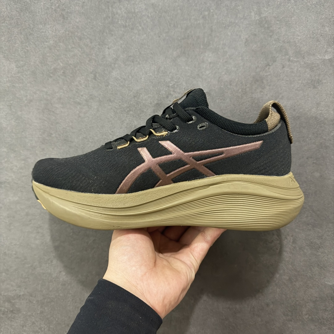 图片[2]-【公司级】平台订单 Asics Gel-Nimbus 27 亚瑟士厚底减震跑步鞋 鞋面采用双层提花网面设计，提高包裹性和透气性，后跟搭载稳定系统科技T-GEL提升整体支撑力和结构感，减少对身体带来的冲击负荷，创新中底至轻回弹 真标带半码 尺码：36-47码 编码：GQB240250-选品中心