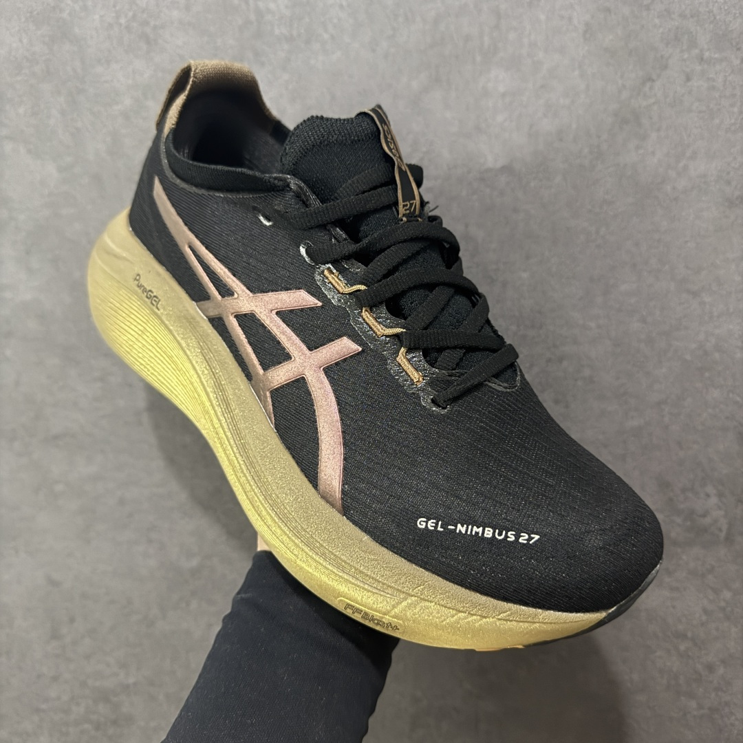 图片[3]-【公司级】平台订单 Asics Gel-Nimbus 27 亚瑟士厚底减震跑步鞋 鞋面采用双层提花网面设计，提高包裹性和透气性，后跟搭载稳定系统科技T-GEL提升整体支撑力和结构感，减少对身体带来的冲击负荷，创新中底至轻回弹 真标带半码 尺码：36-47码 编码：GQB240250-选品中心