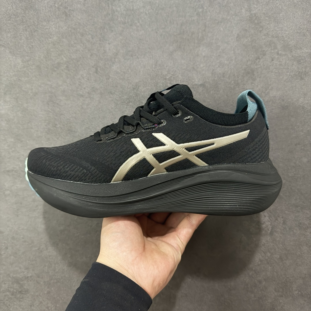 图片[2]-【公司级】平台订单 Asics Gel-Nimbus 27 亚瑟士厚底减震跑步鞋 鞋面采用双层提花网面设计，提高包裹性和透气性，后跟搭载稳定系统科技T-GEL提升整体支撑力和结构感，减少对身体带来的冲击负荷，创新中底至轻回弹 真标带半码 尺码：36-47码 编码：GQB240250-选品中心