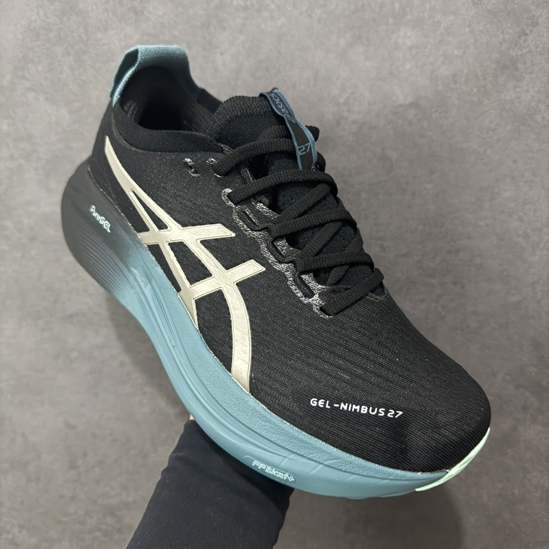 图片[3]-【公司级】平台订单 Asics Gel-Nimbus 27 亚瑟士厚底减震跑步鞋 鞋面采用双层提花网面设计，提高包裹性和透气性，后跟搭载稳定系统科技T-GEL提升整体支撑力和结构感，减少对身体带来的冲击负荷，创新中底至轻回弹 真标带半码 尺码：36-47码 编码：GQB240250-选品中心