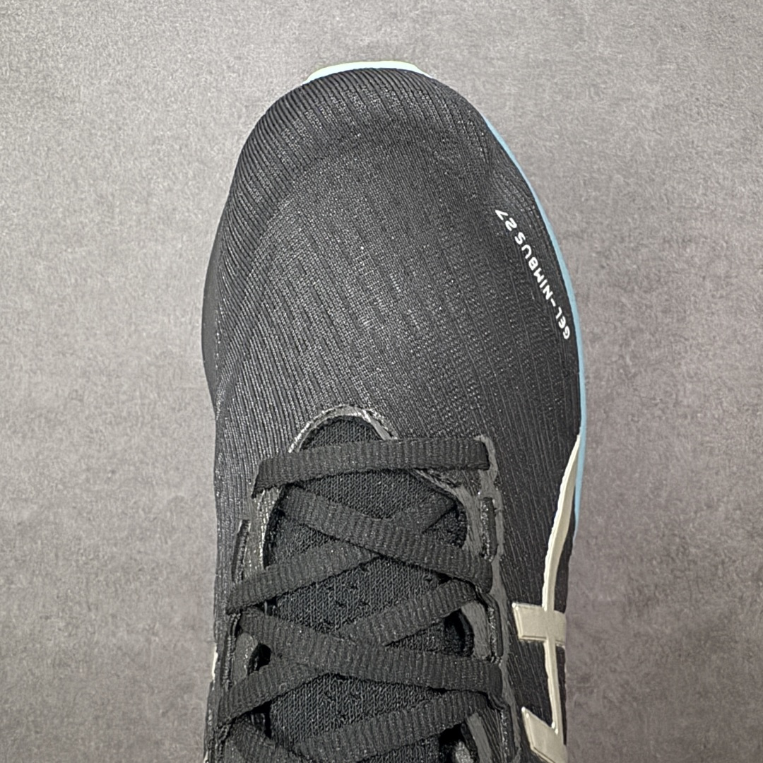 图片[8]-【公司级】平台订单 Asics Gel-Nimbus 27 亚瑟士厚底减震跑步鞋 鞋面采用双层提花网面设计，提高包裹性和透气性，后跟搭载稳定系统科技T-GEL提升整体支撑力和结构感，减少对身体带来的冲击负荷，创新中底至轻回弹 真标带半码 尺码：36-47码 编码：GQB240250-选品中心
