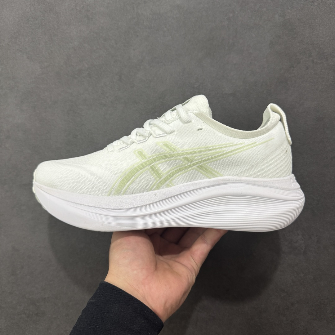 图片[2]-【公司级】平台订单 Asics Gel-Nimbus 27 亚瑟士厚底减震跑步鞋 鞋面采用双层提花网面设计，提高包裹性和透气性，后跟搭载稳定系统科技T-GEL提升整体支撑力和结构感，减少对身体带来的冲击负荷，创新中底至轻回弹 真标带半码 尺码：36-47码 编码：GQB240250-选品中心