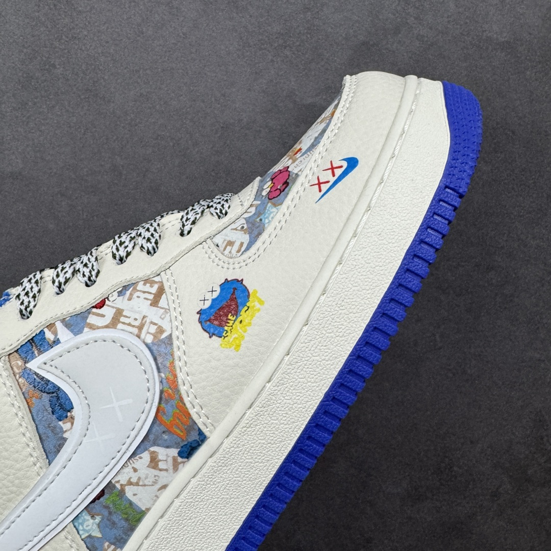 图片[5]-【定制版】NIke Air Force 1 \’07 Low “KAWS联名——多彩涂鸦”空军一号 低帮 运动鞋 休闲鞋 折边针车 工艺难度大 原楦头原纸板 原装鞋盒 定制五金配件 内置全掌气垫 原厂鞋底 货号：SY1388-017 尺码：36 36.5 37.5 38 38.5 39 40 40.5 41 42 42.5 43 44 44.5 45 编码：HXSA310320-选品中心