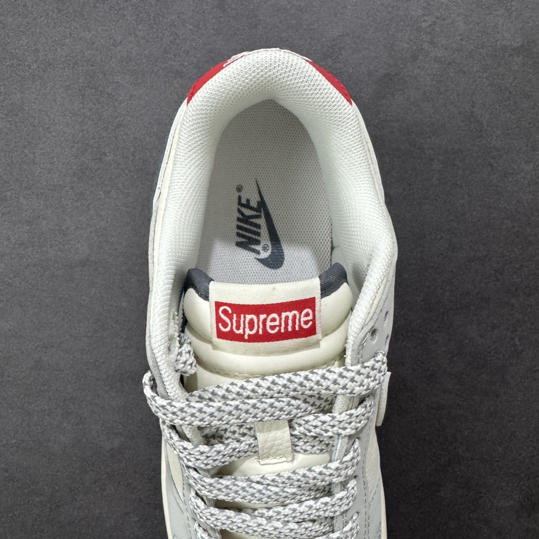 图片[7]-【定制版】Nike SB Dunk Low Supreme联名 米灰红 周年高端定制 低帮休闲板鞋  #定制鞋盒 大厂纯原品质出货 超高清洁度 皮料切割干净无任何毛边 细节完美 货号： JP1628-029  尺码：36 36.5 37.5 38 38.5 39 40 40.5 41 42 42.5 43 44 44.5 45-选品中心