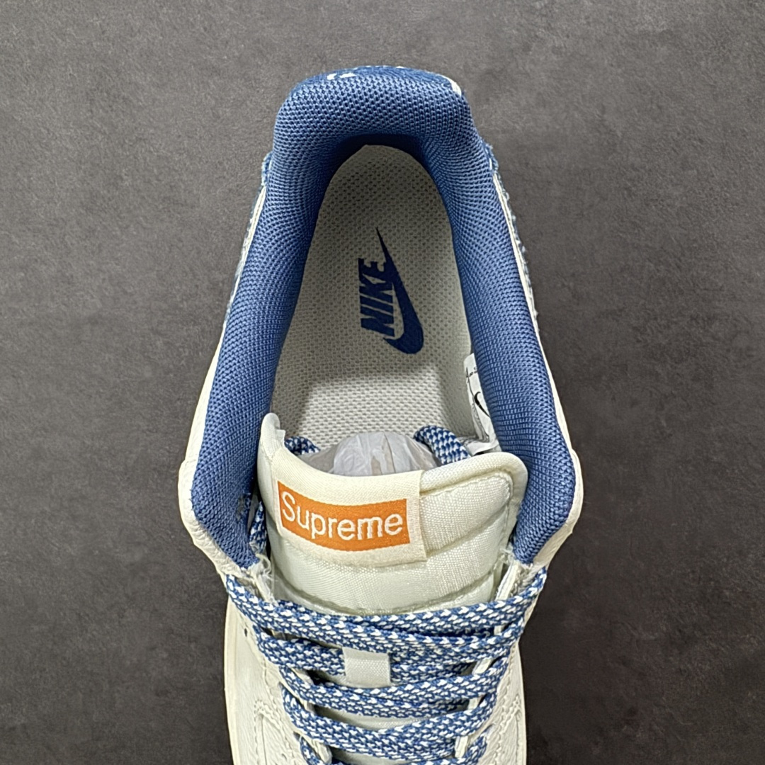 图片[7]-【定制版】Nike Air Force 1 \’07 Low “Supreme联名——牛仔米蓝四勾”空军一号 高端定制 低帮 运动鞋 休闲鞋 折边针车 工艺难度大 原楦头原纸板 原装鞋盒 定制五金配件 内置全掌气垫 原厂鞋底 货号：QW5606-263 尺码：36 36.5 37.5 38 38.5 39 40 40.5 41 42 42.5 43 44 44.5 45 编码： HXSB310320-选品中心