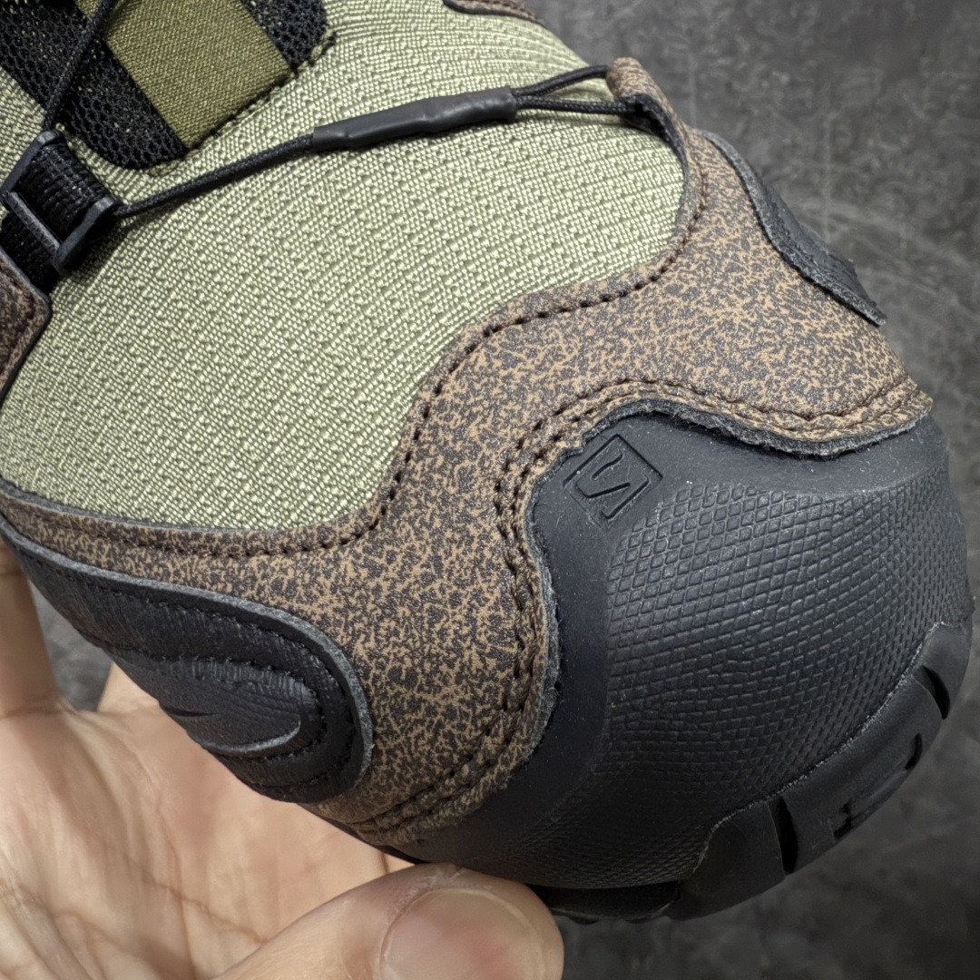 图片[6]-【GOAT纯原版】SALOMON 萨洛蒙 XA PRO 3D 户外运动 网布减震防滑透气 低帮跑步鞋 男女同款绿棕色 马毛 马年限定477974 全新品质 巅峰之作 所有配色均购物原版拆解1：1开发 原材料打造 非市场公版便宜货 私模大底 清洁度比市场所有版本都高 全套原纸板楦头开发 原厂网布配套 确保原汁原味 完美呈现版型 原档数据独家私模五层组合大底 男女鞋同步官方开发至47 原装Ortholite轻量化鞋垫 中底布带钢印编号 原厂TPU锁扣 进口港宝加持 后跟自然饱满 还原公司包裹性 鞋面采用SENSIFT贴合技术 全方位贴合包裹脚型 鞋跟部鞋底牵引设计 提供强大的抓地性能 更适应野外崎岖不平的道路 其3D ADVANCED CHASSIS底盘 材料轻量大化 钉齿设计更具稳定性 防护性 鞋底易磨损区运用CONTAGRIP高耐磨材料 应对城市硬质路面长距离跑考验 尺码：36 36.5 37.5 38 38.5 39 40 40.5 41 42 42.5 43 44 45 46 47-选品中心