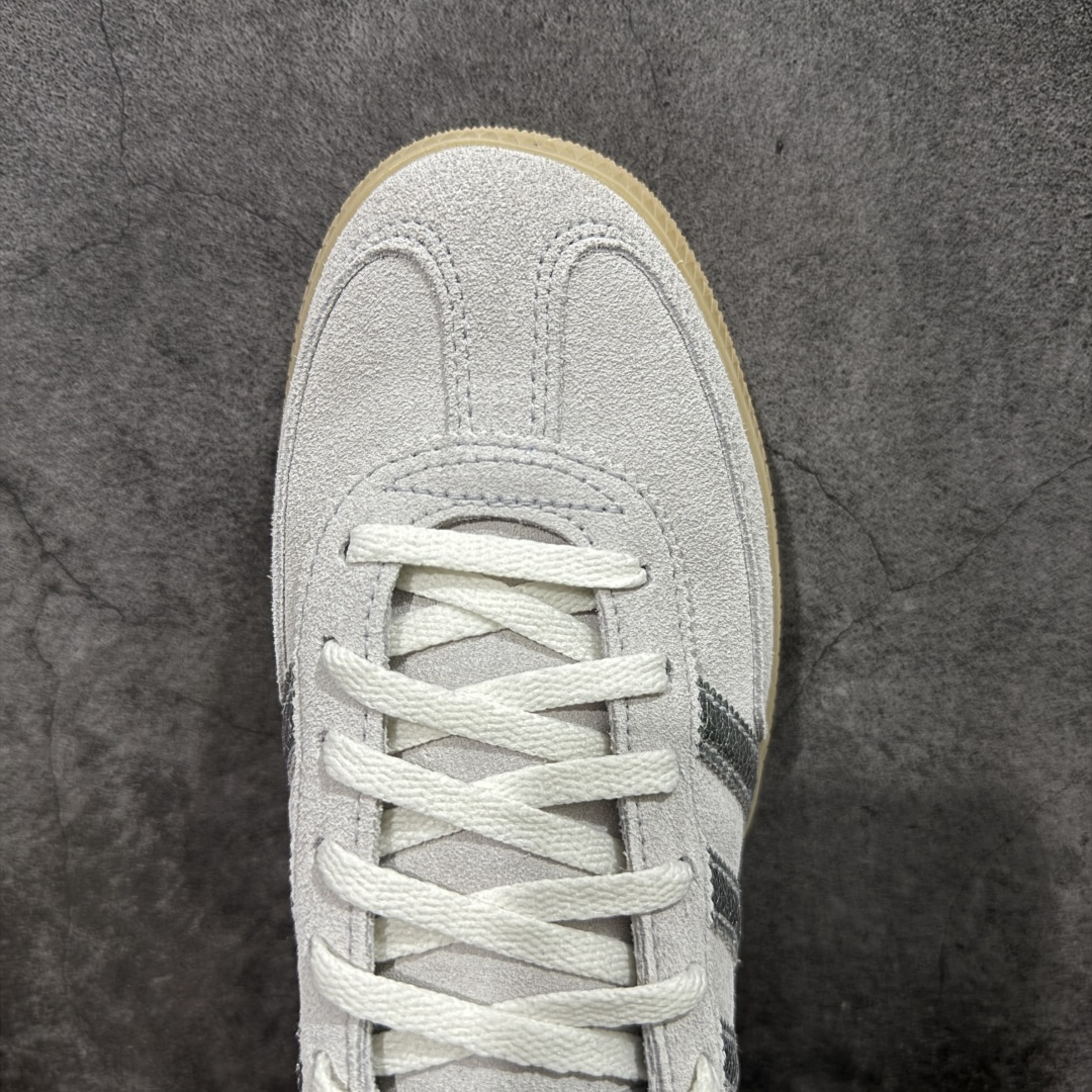 【纯原】Adidas Handball Spezial 阿迪达斯经典款牛皮复古休闲板鞋 白银生胶 HQ0