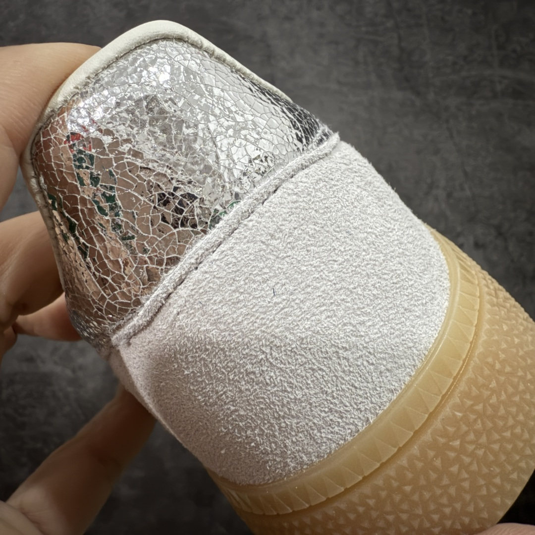 【纯原】Adidas Handball Spezial 阿迪达斯经典款牛皮复古休闲板鞋 白银生胶 HQ0