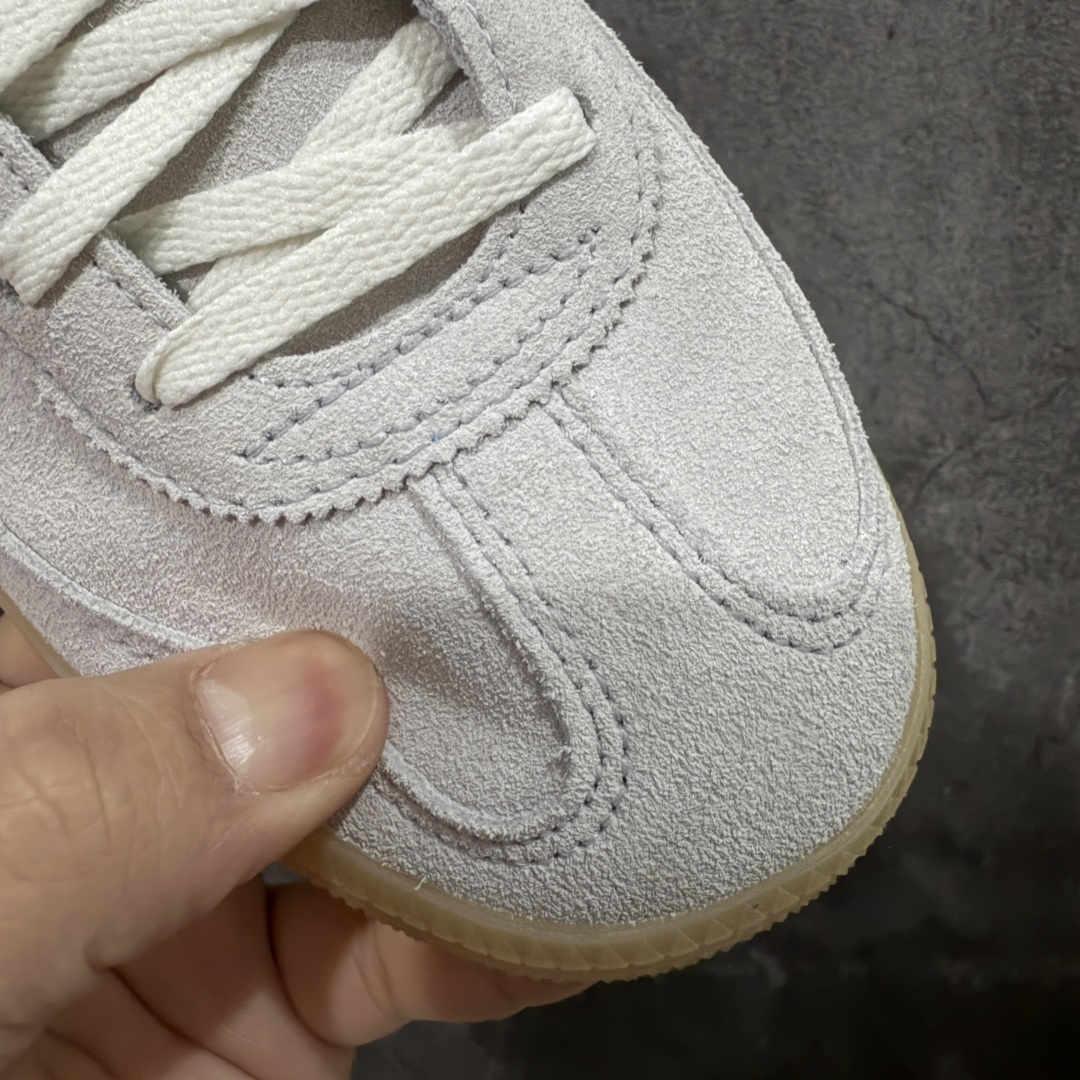 【纯原】Adidas Handball Spezial 阿迪达斯经典款牛皮复古休闲板鞋 白银生胶 HQ0