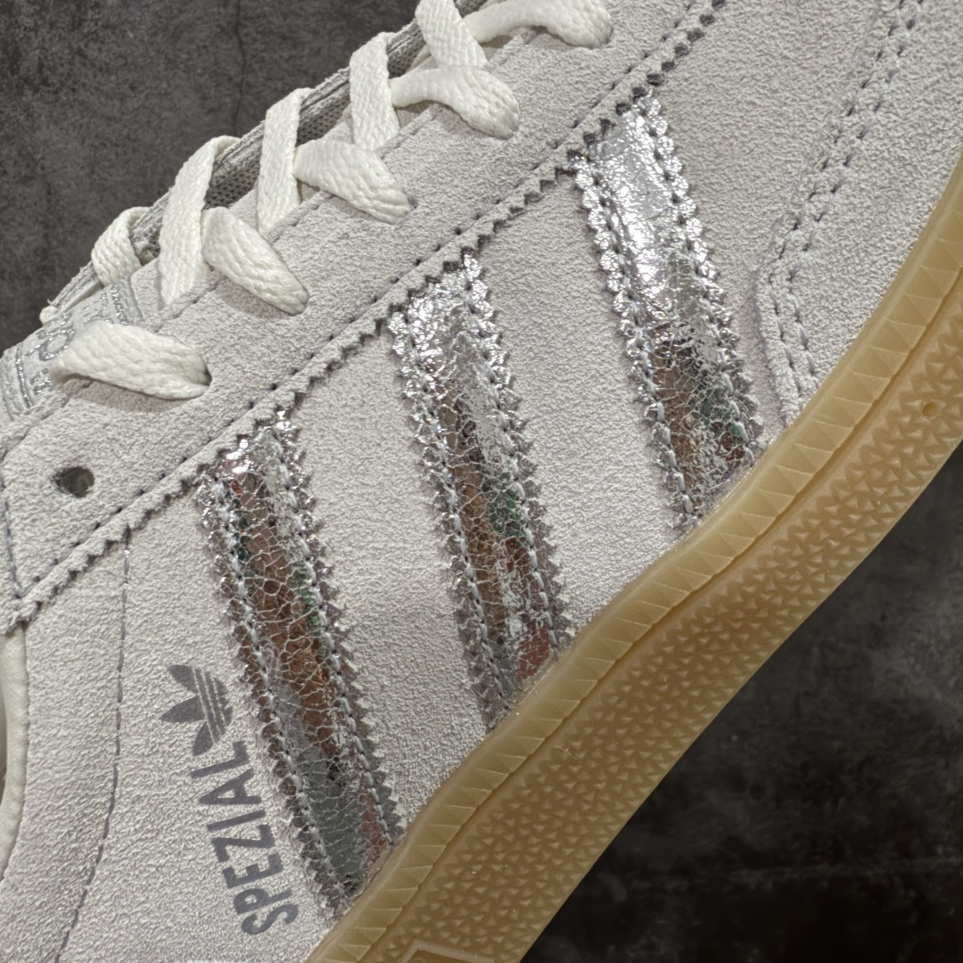 【纯原】Adidas Handball Spezial 阿迪达斯经典款牛皮复古休闲板鞋 白银生胶 HQ0