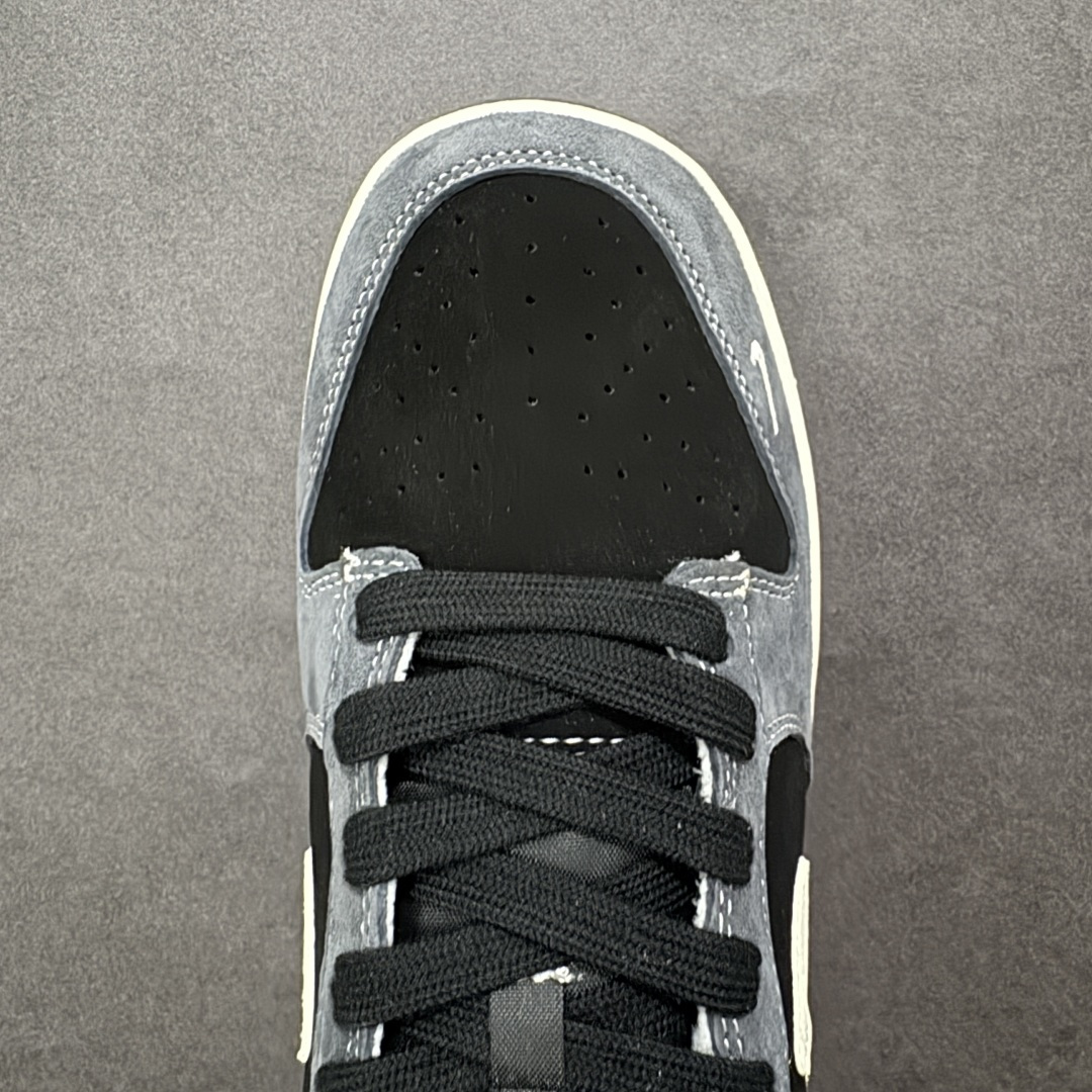 【纯原】Nike SB Dunk Low“ 北面联名—灰黑猪八革” 周年高端定制 低帮休闲板鞋 定制鞋盒
