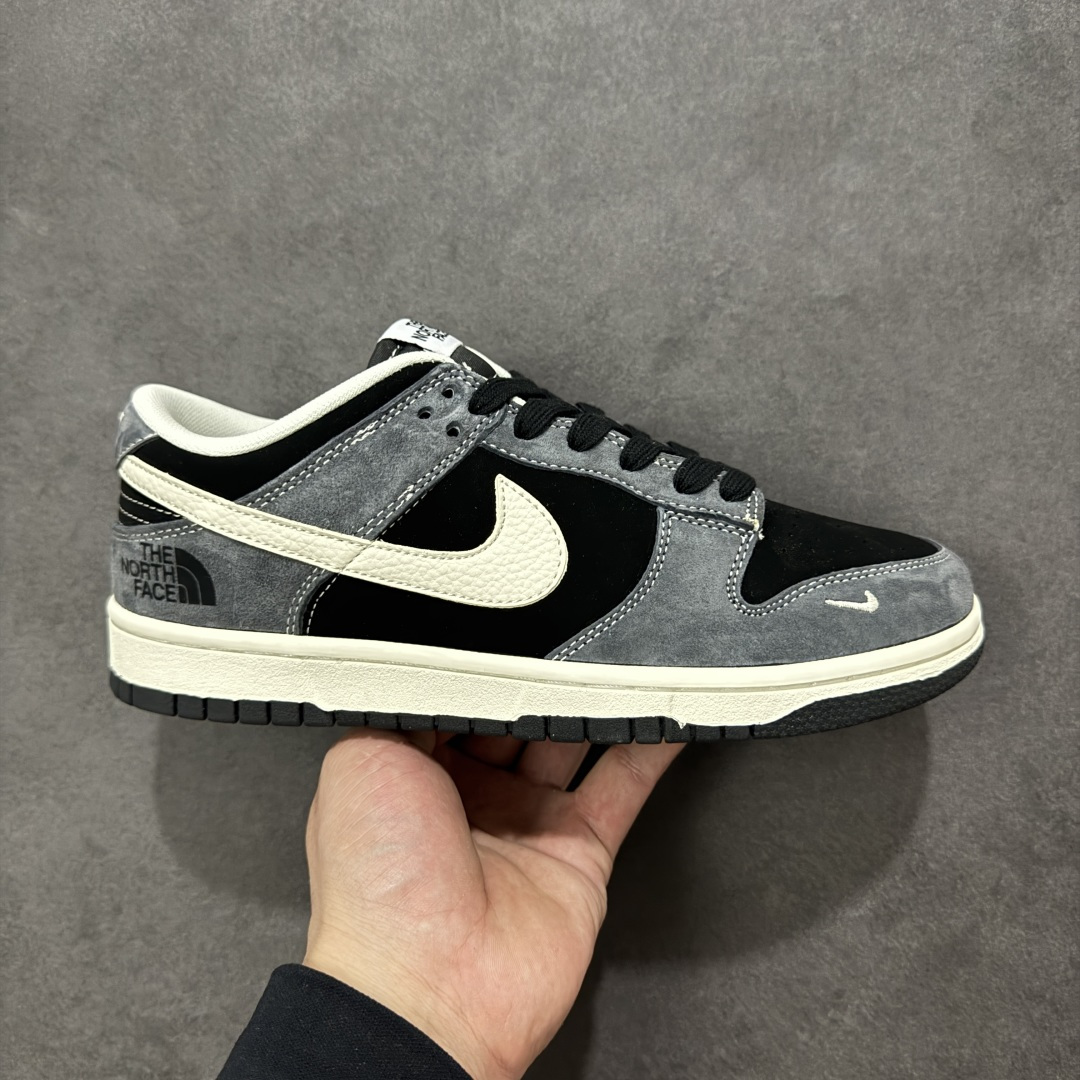 【纯原】Nike SB Dunk Low“ 北面联名—灰黑猪八革” 周年高端定制 低帮休闲板鞋 定制鞋盒