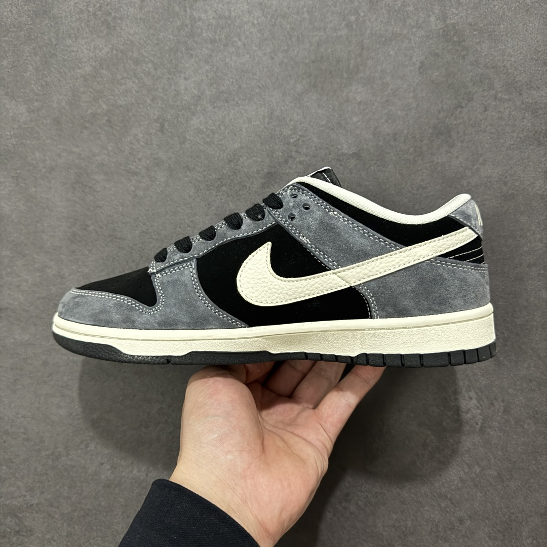 【纯原】Nike SB Dunk Low“ 北面联名—灰黑猪八革” 周年高端定制 低帮休闲板鞋 定制鞋盒
