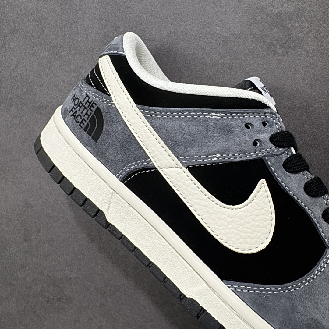 【纯原】Nike SB Dunk Low“ 北面联名—灰黑猪八革” 周年高端定制 低帮休闲板鞋 定制鞋盒