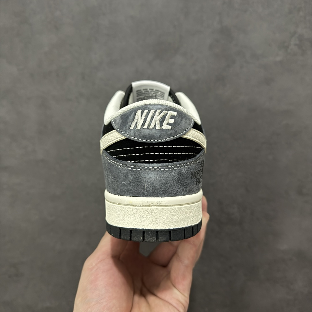 【纯原】Nike SB Dunk Low“ 北面联名—灰黑猪八革” 周年高端定制 低帮休闲板鞋 定制鞋盒
