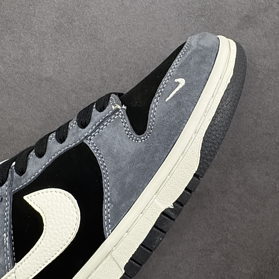 【纯原】Nike SB Dunk Low“ 北面联名—灰黑猪八革” 周年高端定制 低帮休闲板鞋 定制鞋盒