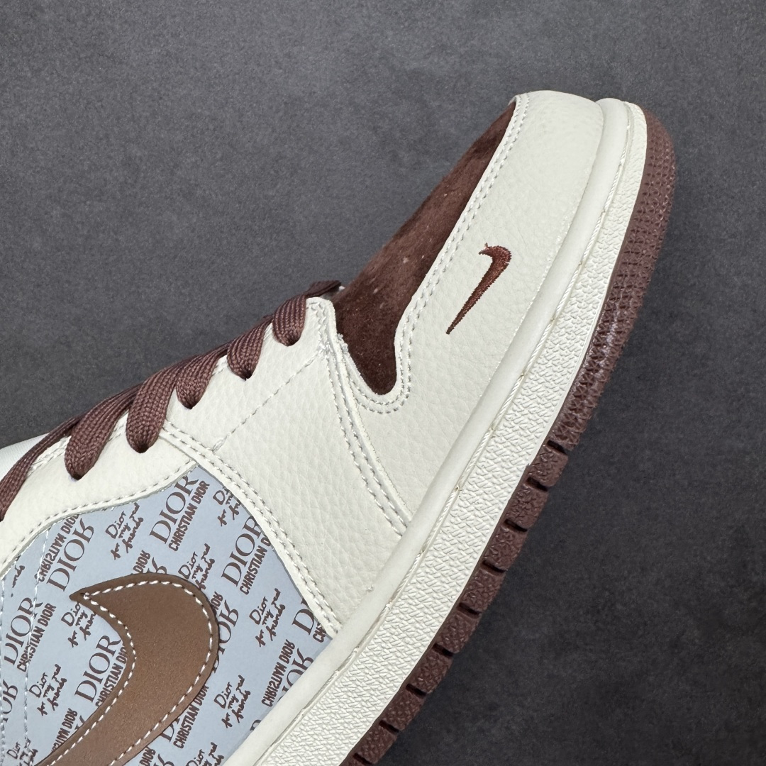 【纯原】高端定制Air Jordan 1 Low AJ1 乔1 “迪奥联名---奶白灰棕”高端定制 低帮