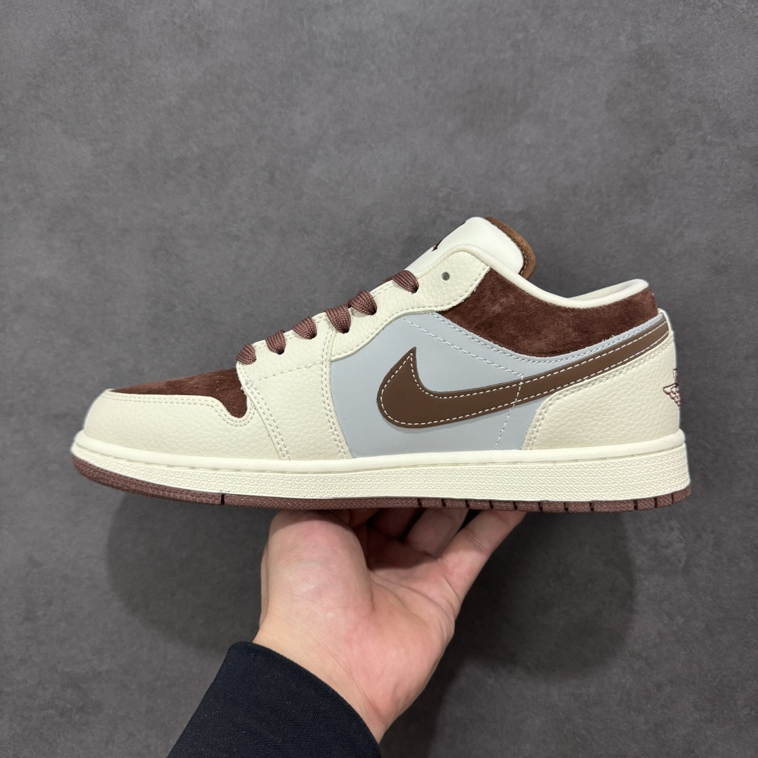 【纯原】高端定制Air Jordan 1 Low AJ1 乔1 “迪奥联名---奶白灰棕”高端定制 低帮