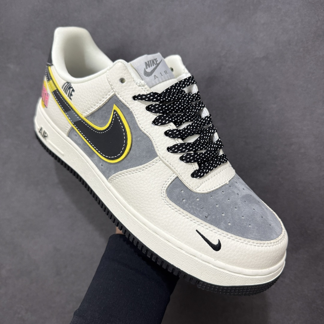 【纯原】NIke Air Force 1 '07 Low “KITH联名——米灰黄边勾”空军一号 低帮 