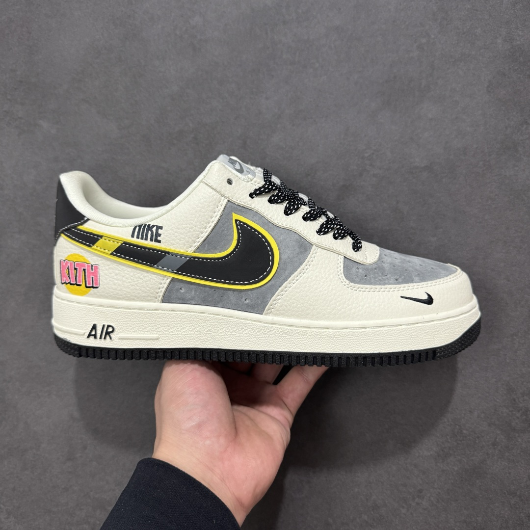 【纯原】NIke Air Force 1 '07 Low “KITH联名——米灰黄边勾”空军一号 低帮 