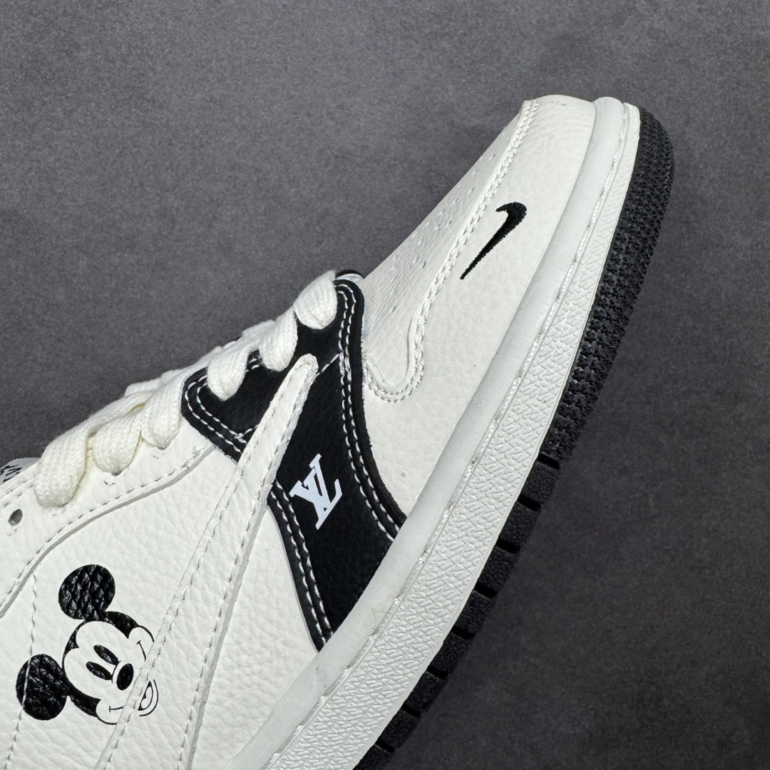 【纯原】高端定制 Travis Scott x Jordan 1 Low LV 迪士尼 三方联名-白黑米
