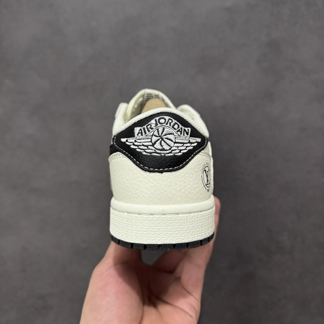 【纯原】高端定制 Travis Scott x Jordan 1 Low LV 迪士尼 三方联名-白黑米