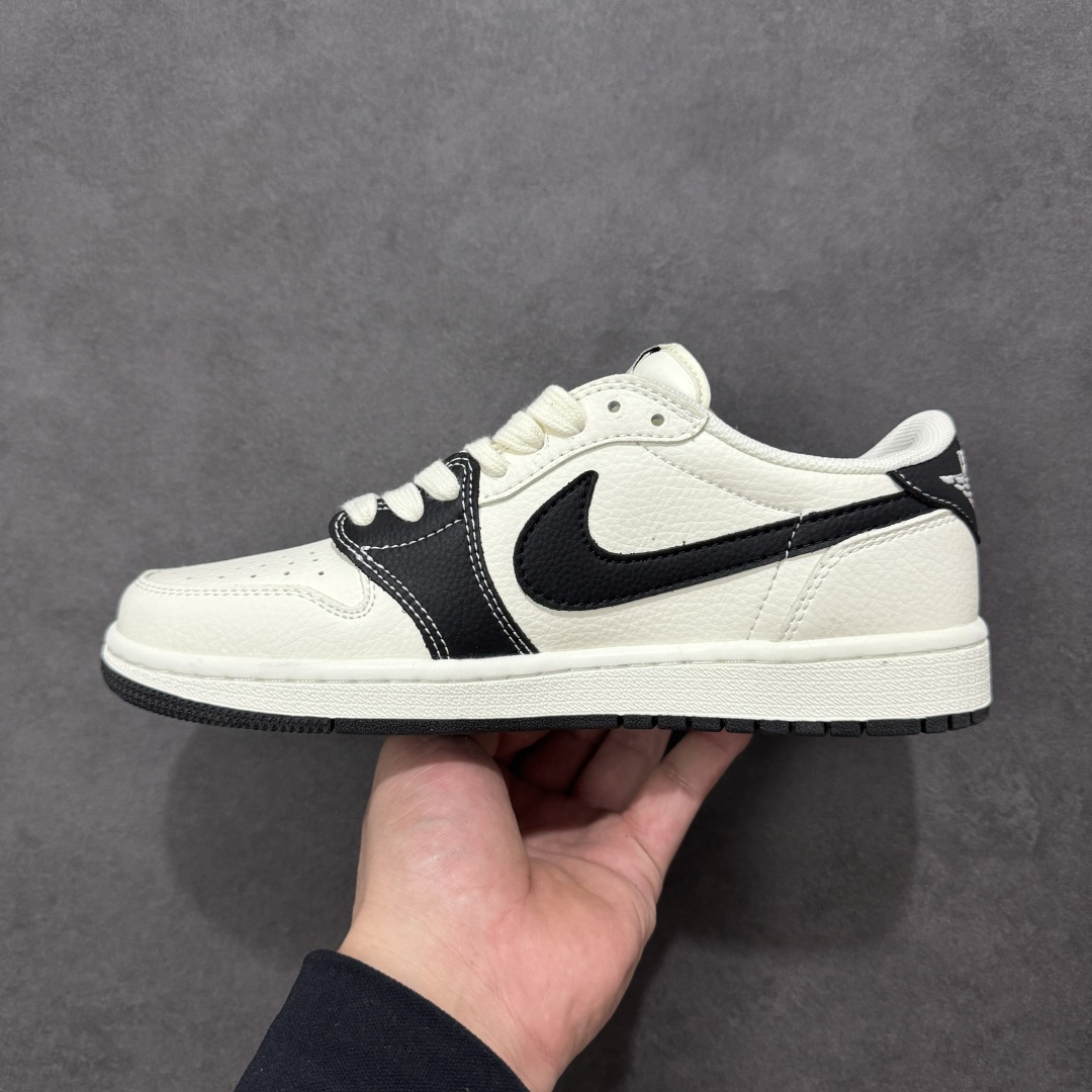 【纯原】高端定制 Travis Scott x Jordan 1 Low LV 迪士尼 三方联名-白黑米