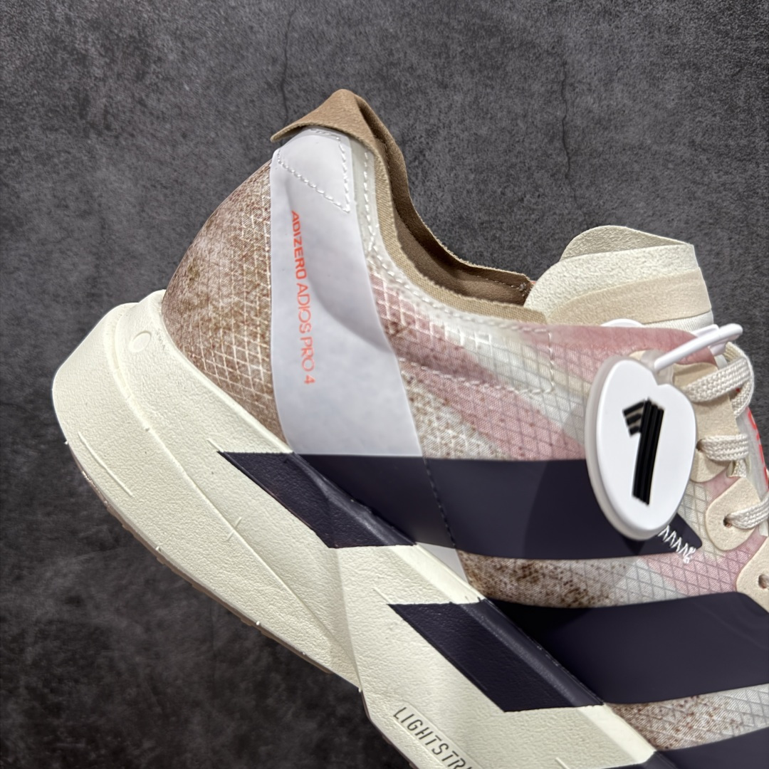 图片[7]-【NO.1纯原】Adidas Adizero Adios Pro 4 M竞训跑步鞋 白卡其棕 JR6367 市场独一档品质 区别所有版本 原鞋购入开发数月 原材料 原档案打造 细节版型一比一 独立双层组合底私模. 搭配ENERGYRODS 2.0真碳柱，每一步都动力满满 鞋面用的是Lightlock技术，轻透又贴合，就像给脚定制的一样。 中底是全掌Lightstrike Pro泡棉，软弹感超绝 真正一比一还原真实脚感💪🏻 尺码：36 36.5 37 38 38.5 39 40 40.5 41 42 42.5 43 44 44.5 45 46-选品中心