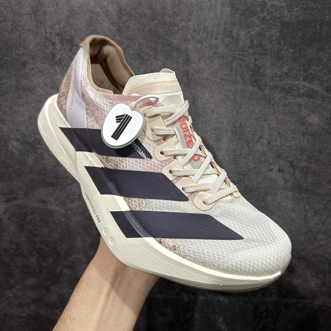 图片[3]-【NO.1纯原】Adidas Adizero Adios Pro 4 M竞训跑步鞋 白卡其棕 JR6367 市场独一档品质 区别所有版本 原鞋购入开发数月 原材料 原档案打造 细节版型一比一 独立双层组合底私模. 搭配ENERGYRODS 2.0真碳柱，每一步都动力满满 鞋面用的是Lightlock技术，轻透又贴合，就像给脚定制的一样。 中底是全掌Lightstrike Pro泡棉，软弹感超绝 真正一比一还原真实脚感💪🏻 尺码：36 36.5 37 38 38.5 39 40 40.5 41 42 42.5 43 44 44.5 45 46-选品中心