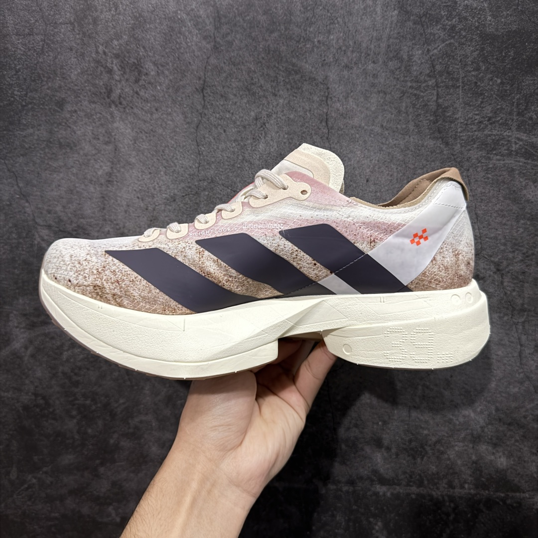 图片[2]-【NO.1纯原】Adidas Adizero Adios Pro 4 M竞训跑步鞋 白卡其棕 JR6367 市场独一档品质 区别所有版本 原鞋购入开发数月 原材料 原档案打造 细节版型一比一 独立双层组合底私模. 搭配ENERGYRODS 2.0真碳柱，每一步都动力满满 鞋面用的是Lightlock技术，轻透又贴合，就像给脚定制的一样。 中底是全掌Lightstrike Pro泡棉，软弹感超绝 真正一比一还原真实脚感💪🏻 尺码：36 36.5 37 38 38.5 39 40 40.5 41 42 42.5 43 44 44.5 45 46-选品中心