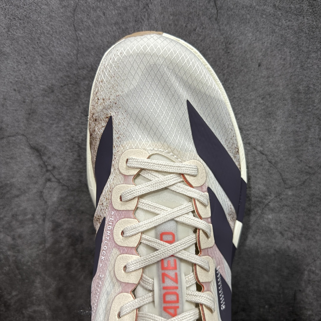 图片[5]-【NO.1纯原】Adidas Adizero Adios Pro 4 M竞训跑步鞋 白卡其棕 JR6367 市场独一档品质 区别所有版本 原鞋购入开发数月 原材料 原档案打造 细节版型一比一 独立双层组合底私模. 搭配ENERGYRODS 2.0真碳柱，每一步都动力满满 鞋面用的是Lightlock技术，轻透又贴合，就像给脚定制的一样。 中底是全掌Lightstrike Pro泡棉，软弹感超绝 真正一比一还原真实脚感💪🏻 尺码：36 36.5 37 38 38.5 39 40 40.5 41 42 42.5 43 44 44.5 45 46-选品中心