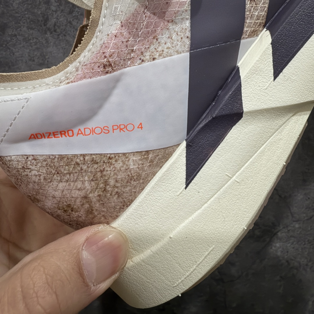 图片[3]-【NO.1纯原】Adidas Adizero Adios Pro 4 M竞训跑步鞋 白卡其棕 JR6367 市场独一档品质 区别所有版本 原鞋购入开发数月 原材料 原档案打造 细节版型一比一 独立双层组合底私模. 搭配ENERGYRODS 2.0真碳柱，每一步都动力满满 鞋面用的是Lightlock技术，轻透又贴合，就像给脚定制的一样。 中底是全掌Lightstrike Pro泡棉，软弹感超绝 真正一比一还原真实脚感💪🏻 尺码：36 36.5 37 38 38.5 39 40 40.5 41 42 42.5 43 44 44.5 45 46-选品中心