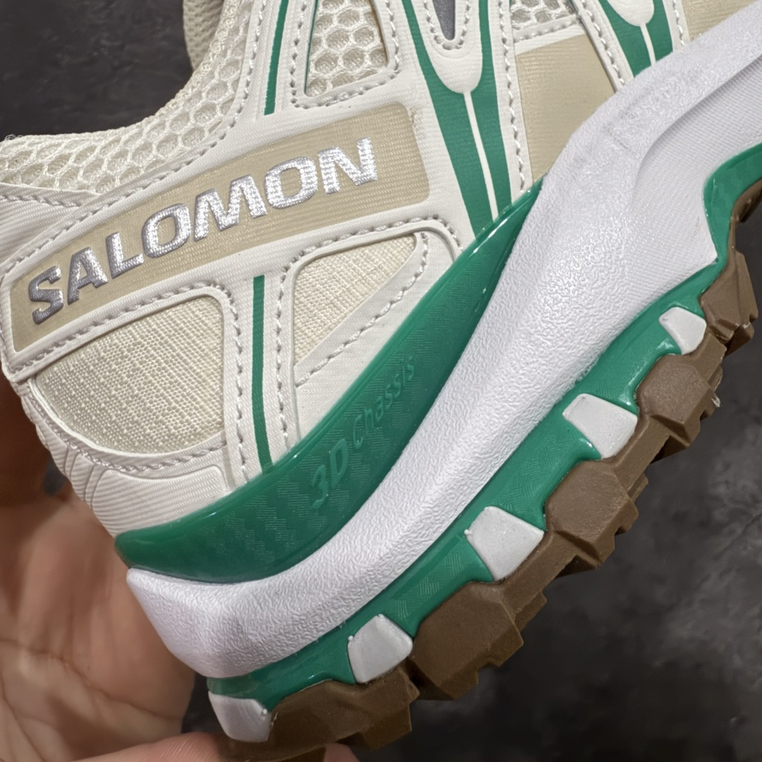 图片[3]-【666版本】SALOMON 萨洛蒙 XA PRO 3D 户外运动 网布减震防滑透气 低帮跑步鞋 男女同款 白绿 478874 全新品质 巅峰之作 所有配色均购物原版拆解1：1开发 原材料打造 非市场公版便宜货 私模大底 清洁度比市场所有版本都高 全套原纸板楦头开发 原厂网布配套 确保原汁原味 完美呈现版型 原档数据独家私模五层组合大底 男女鞋同步官方开发至46 原装Ortholite轻量化鞋垫 中底布带钢印编号 原厂TPU锁扣 进口港宝加持 后跟自然饱满 还原公司包裹性 鞋面采用SENSIFT贴合技术 全方位贴合包裹脚型 鞋跟部鞋底牵引设计 提供强大的抓地性能 更适应野外崎岖不平的道路 其3D ADVANCED CHASSIS底盘 材料轻量大化 钉齿设计更具稳定性 防护性 鞋底易磨损区运用CONTAGRIP高耐磨材料 应对城市硬质路面长距离跑考验 尺码：36 36.5 37.5 38 38.5 39 40 40.5 41 42 42.5 43 44 45 46-选品中心