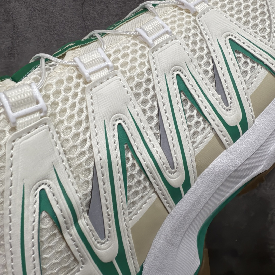 图片[4]-【666版本】SALOMON 萨洛蒙 XA PRO 3D 户外运动 网布减震防滑透气 低帮跑步鞋 男女同款 白绿 478874 全新品质 巅峰之作 所有配色均购物原版拆解1：1开发 原材料打造 非市场公版便宜货 私模大底 清洁度比市场所有版本都高 全套原纸板楦头开发 原厂网布配套 确保原汁原味 完美呈现版型 原档数据独家私模五层组合大底 男女鞋同步官方开发至46 原装Ortholite轻量化鞋垫 中底布带钢印编号 原厂TPU锁扣 进口港宝加持 后跟自然饱满 还原公司包裹性 鞋面采用SENSIFT贴合技术 全方位贴合包裹脚型 鞋跟部鞋底牵引设计 提供强大的抓地性能 更适应野外崎岖不平的道路 其3D ADVANCED CHASSIS底盘 材料轻量大化 钉齿设计更具稳定性 防护性 鞋底易磨损区运用CONTAGRIP高耐磨材料 应对城市硬质路面长距离跑考验 尺码：36 36.5 37.5 38 38.5 39 40 40.5 41 42 42.5 43 44 45 46-选品中心