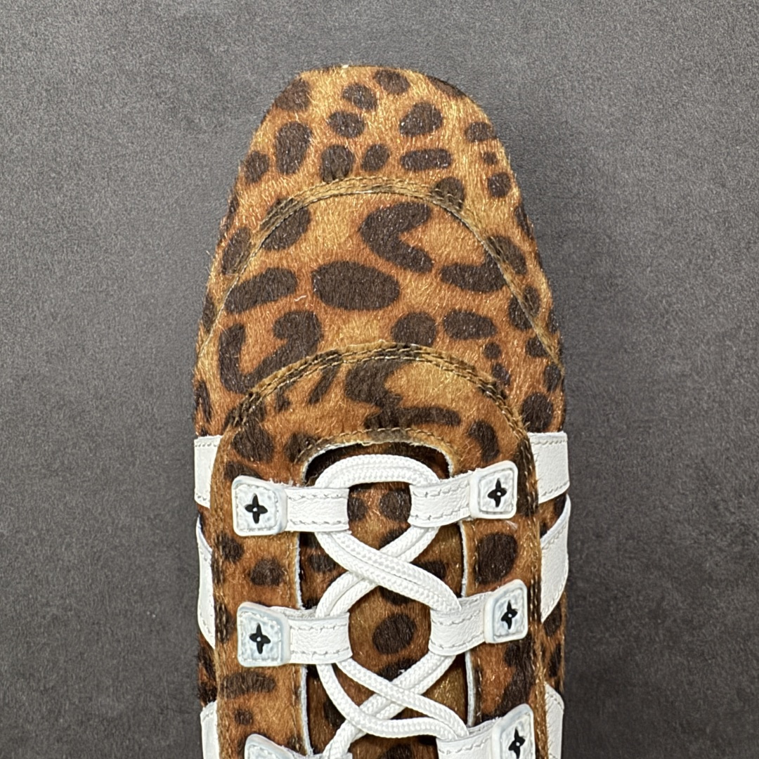 图片[8]-【YH版本】 LOUIS VUITTON LV Sneakerina 牛皮革绒面革 豹纹 圆头系带 芭蕾风德训鞋 薄底鞋 低帮 生活休闲鞋 棕白 DD0215 尺码：35-40-选品中心
