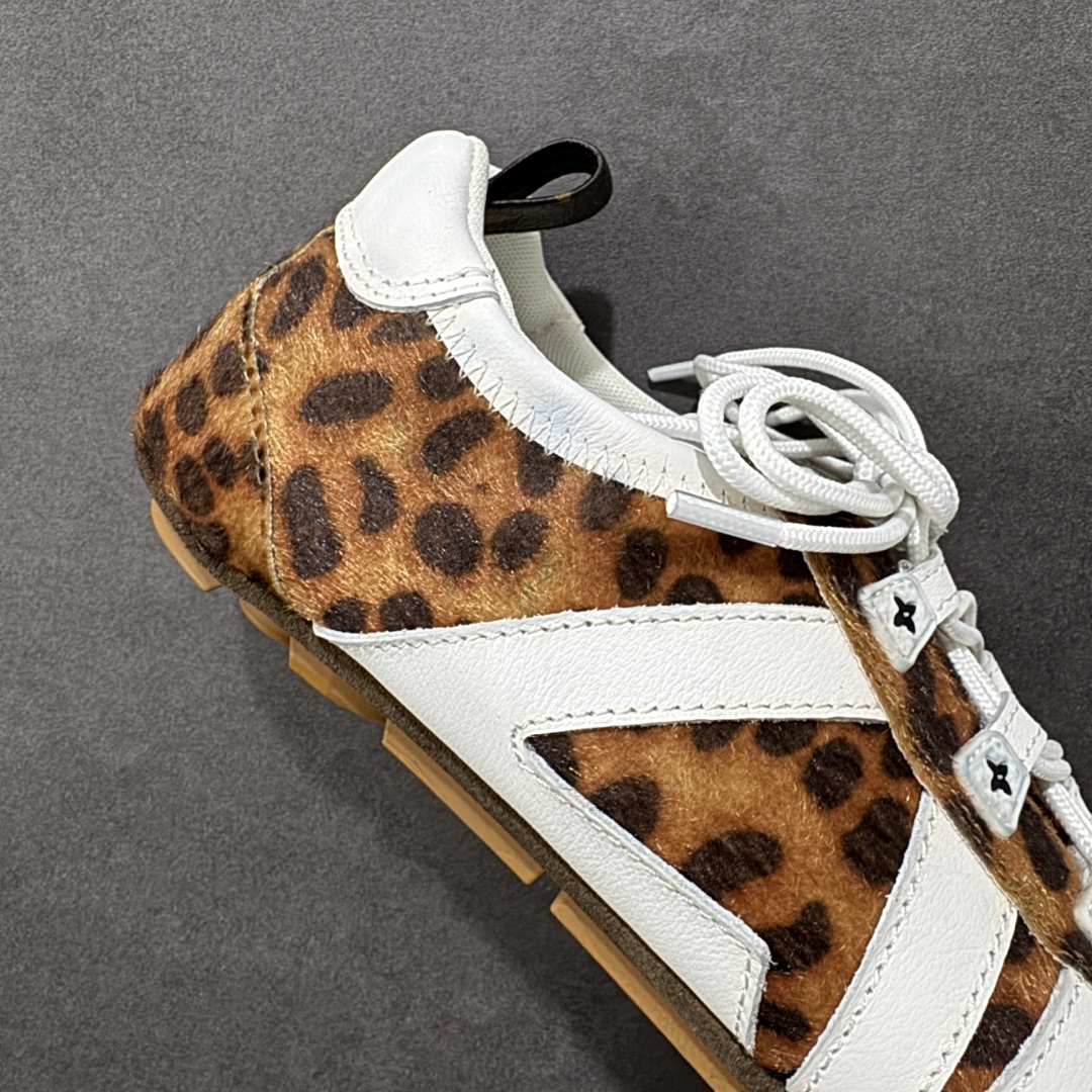 图片[6]-【YH版本】 LOUIS VUITTON LV Sneakerina 牛皮革绒面革 豹纹 圆头系带 芭蕾风德训鞋 薄底鞋 低帮 生活休闲鞋 棕白 DD0215 尺码：35-40-选品中心