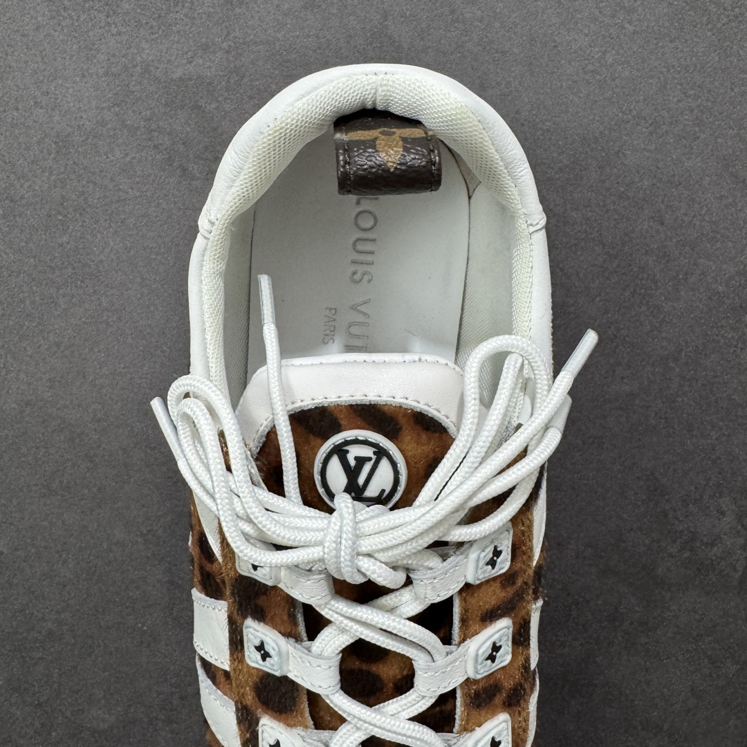 图片[7]-【YH版本】 LOUIS VUITTON LV Sneakerina 牛皮革绒面革 豹纹 圆头系带 芭蕾风德训鞋 薄底鞋 低帮 生活休闲鞋 棕白 DD0215 尺码：35-40-选品中心