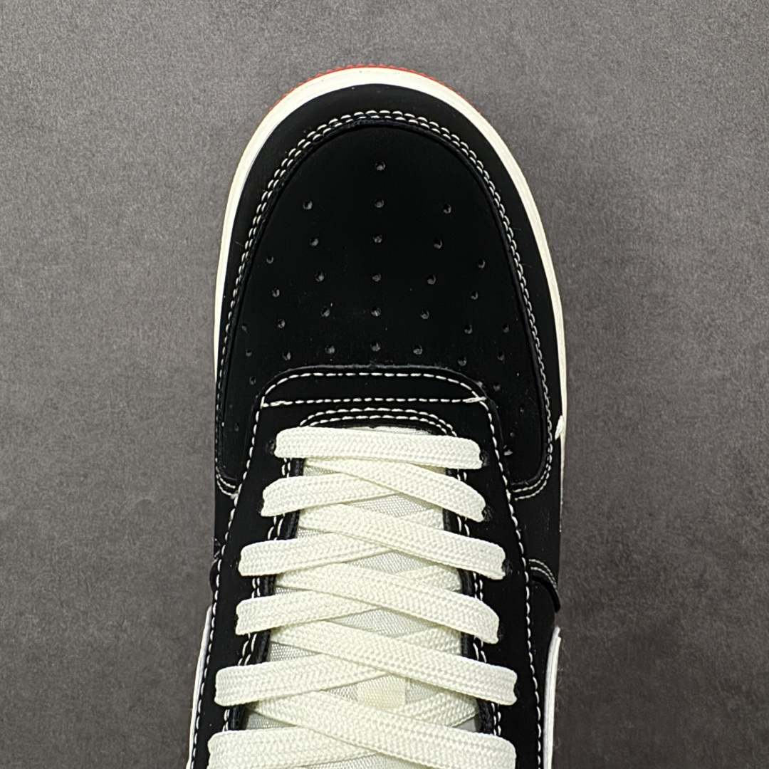 图片[8]-【定制版】NIke Air Force 1 \’07 LOW 黑白红底 运动鞋 休闲鞋 折边针车 工艺难度大 原楦头原纸板 高端定制鞋盒 原厂鞋底 超高清洁度 头层皮 细节完美 货号：DF0188-118 尺码：36 36.5 37.5 38 38.5 39 40 40.5 41 42 42.5 43 44 44.5 45 编码：HXSB310320-选品中心