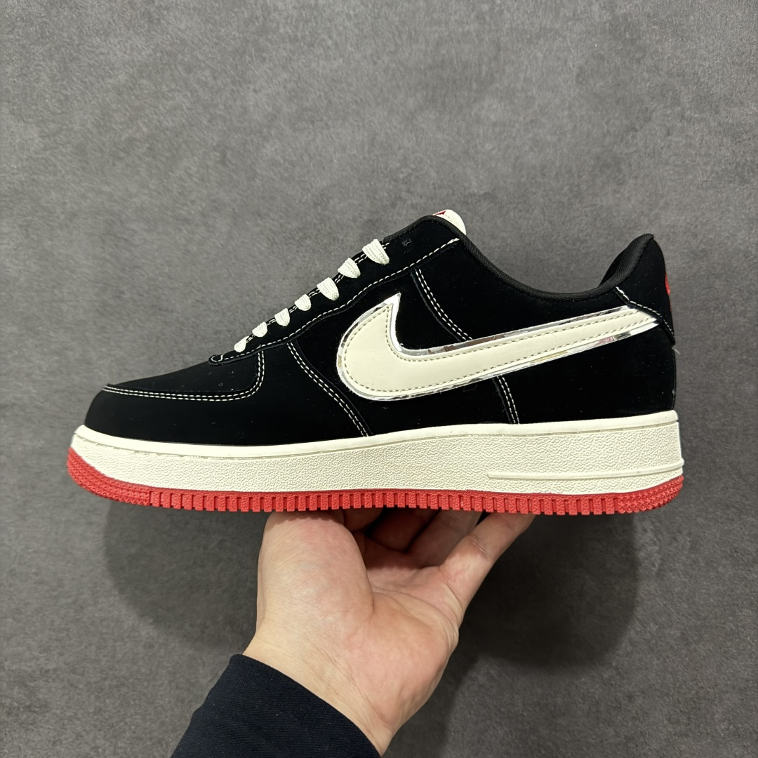 图片[2]-【定制版】NIke Air Force 1 \’07 LOW 黑白红底 运动鞋 休闲鞋 折边针车 工艺难度大 原楦头原纸板 高端定制鞋盒 原厂鞋底 超高清洁度 头层皮 细节完美 货号：DF0188-118 尺码：36 36.5 37.5 38 38.5 39 40 40.5 41 42 42.5 43 44 44.5 45 编码：HXSB310320-选品中心