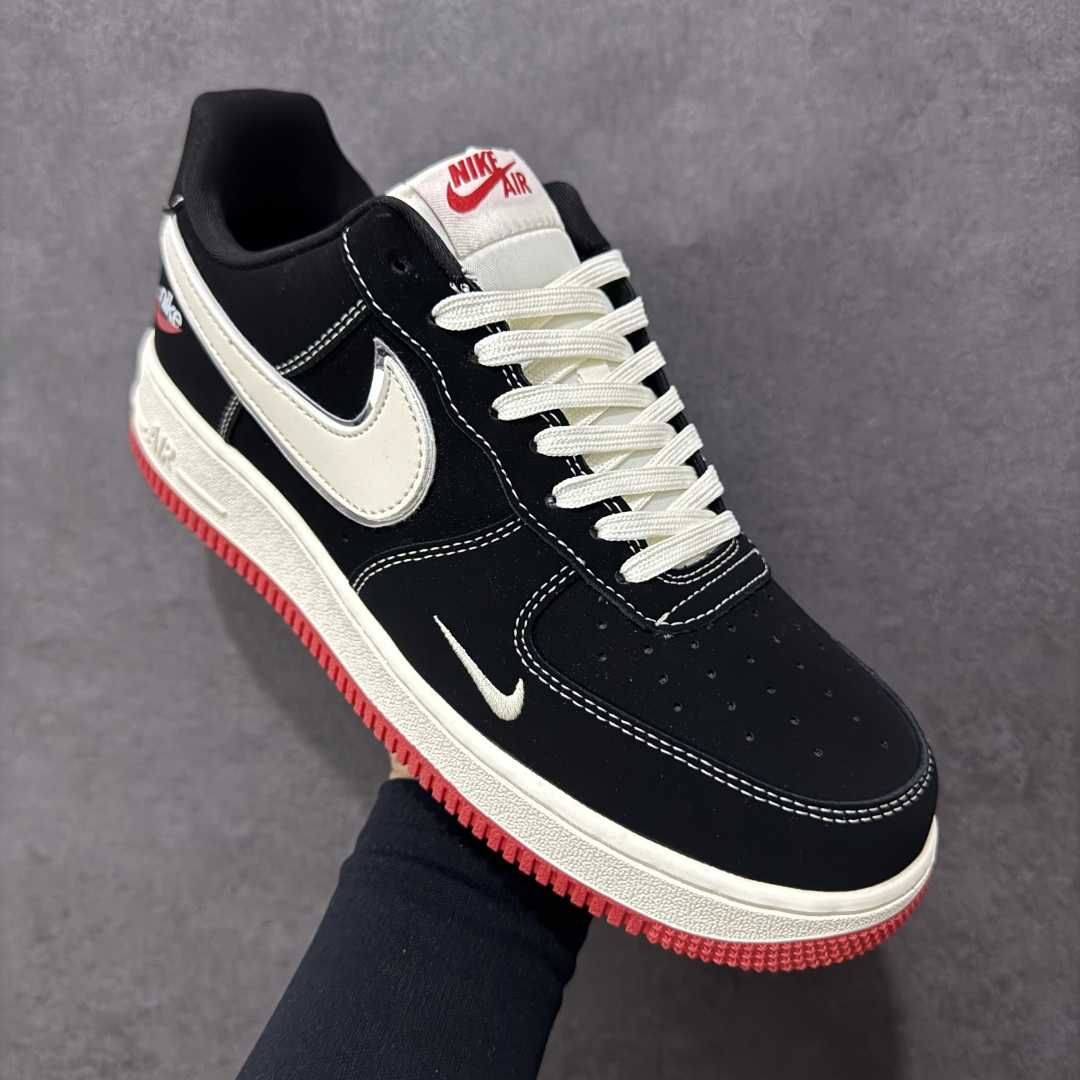 图片[3]-【定制版】NIke Air Force 1 \’07 LOW 黑白红底 运动鞋 休闲鞋 折边针车 工艺难度大 原楦头原纸板 高端定制鞋盒 原厂鞋底 超高清洁度 头层皮 细节完美 货号：DF0188-118 尺码：36 36.5 37.5 38 38.5 39 40 40.5 41 42 42.5 43 44 44.5 45 编码：HXSB310320-选品中心