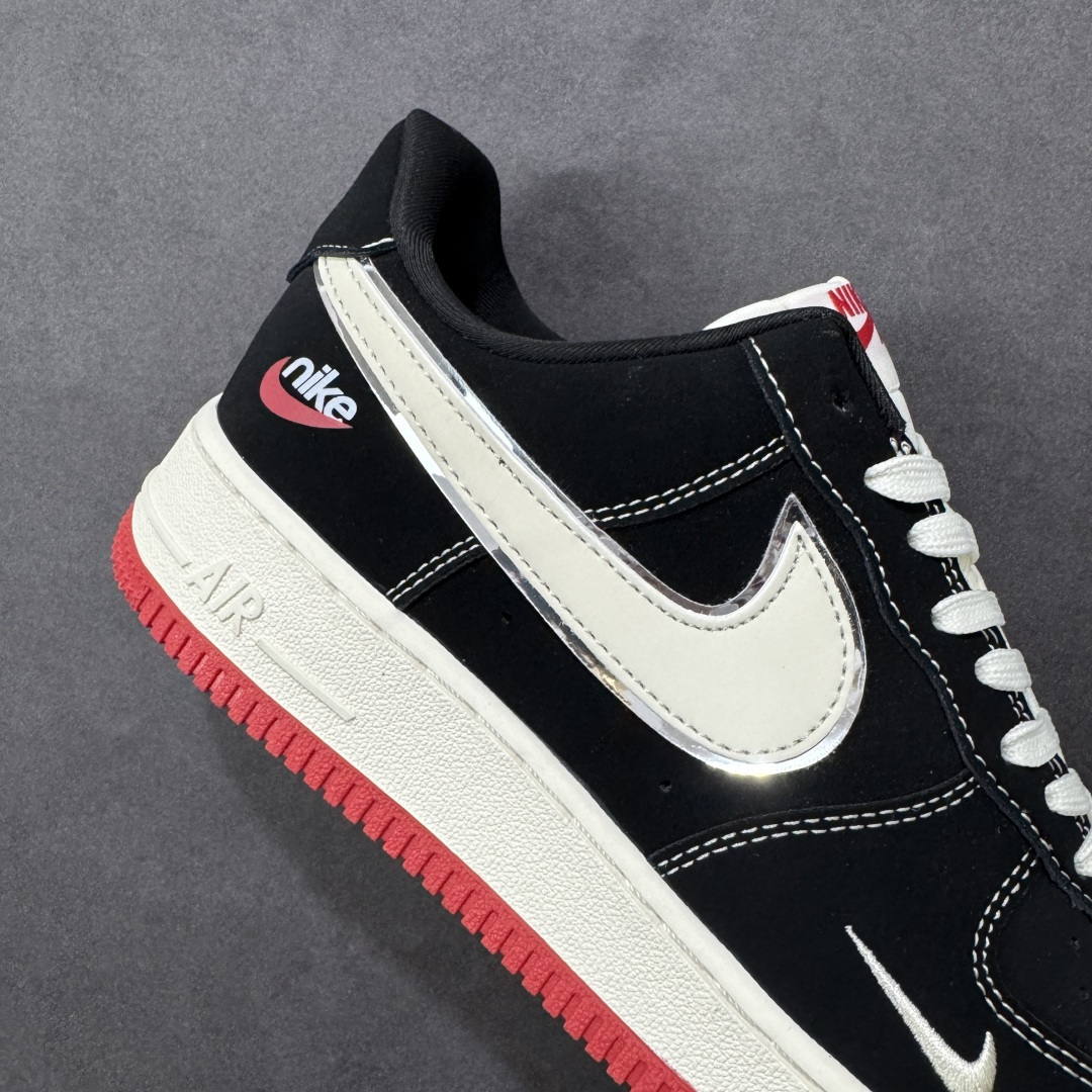 图片[6]-【定制版】NIke Air Force 1 \’07 LOW 黑白红底 运动鞋 休闲鞋 折边针车 工艺难度大 原楦头原纸板 高端定制鞋盒 原厂鞋底 超高清洁度 头层皮 细节完美 货号：DF0188-118 尺码：36 36.5 37.5 38 38.5 39 40 40.5 41 42 42.5 43 44 44.5 45 编码：HXSB310320-选品中心