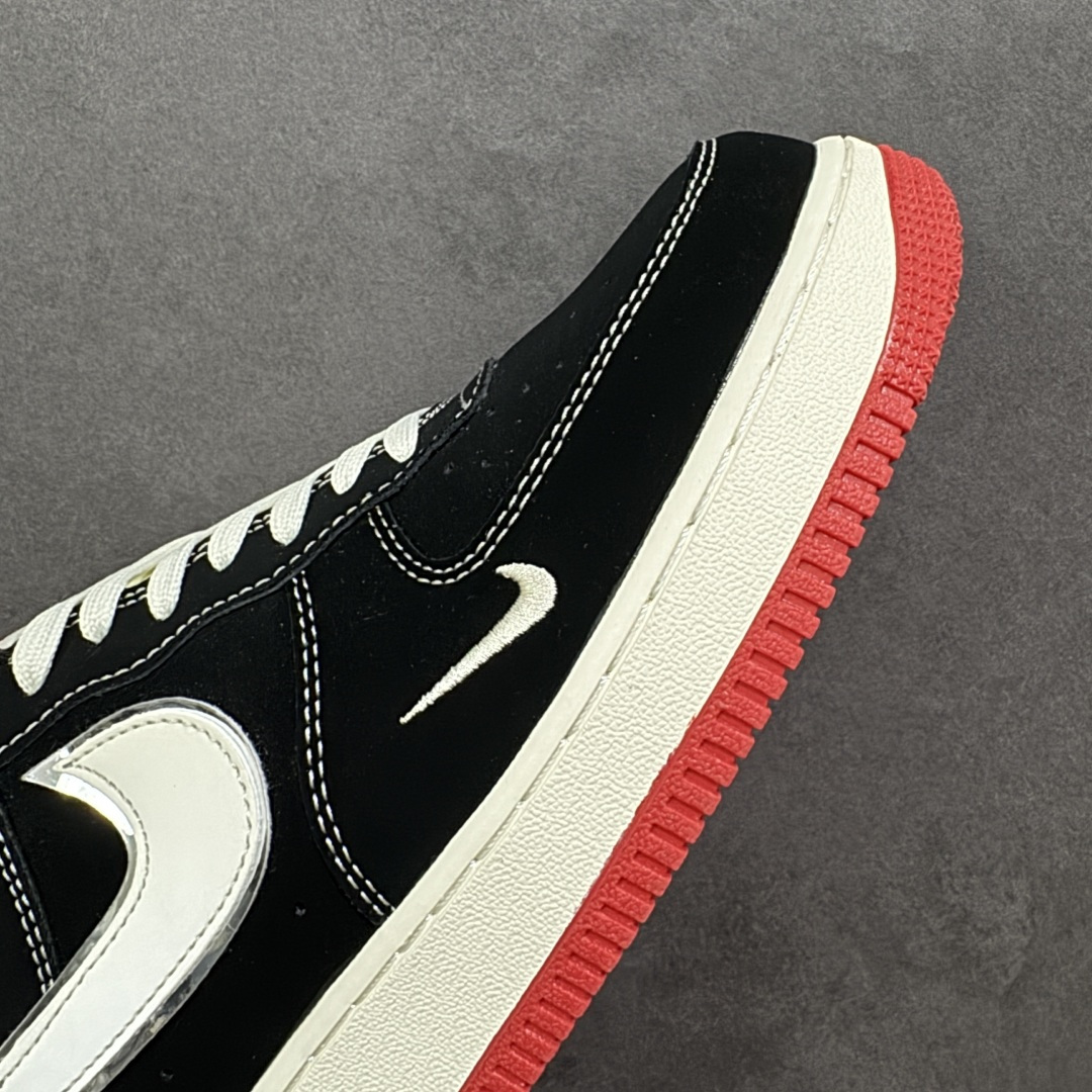 图片[5]-【定制版】NIke Air Force 1 \’07 LOW 黑白红底 运动鞋 休闲鞋 折边针车 工艺难度大 原楦头原纸板 高端定制鞋盒 原厂鞋底 超高清洁度 头层皮 细节完美 货号：DF0188-118 尺码：36 36.5 37.5 38 38.5 39 40 40.5 41 42 42.5 43 44 44.5 45 编码：HXSB310320-选品中心