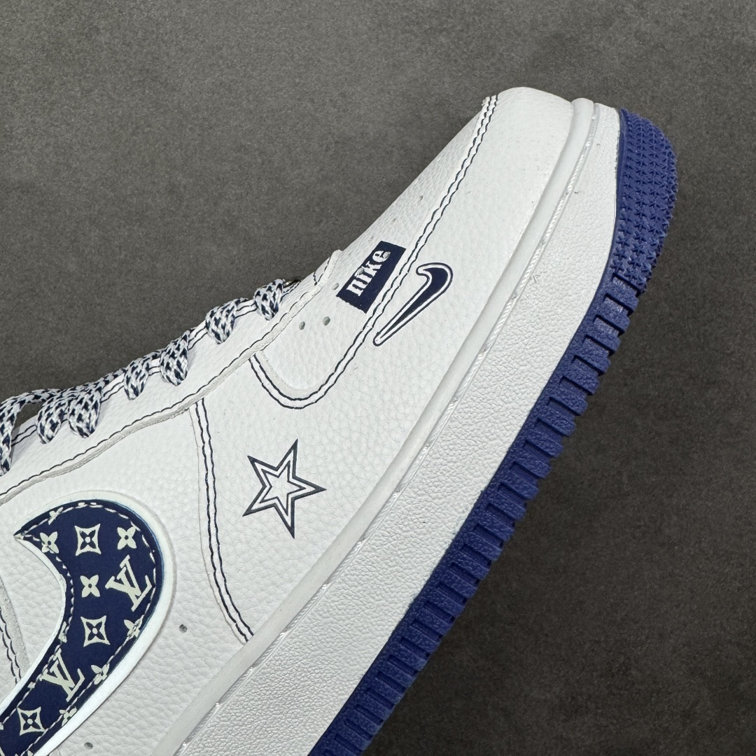 图片[5]-【定制版】NIke Air Force 1 \’07 Low “Supreme联名——白蓝五星”空军一号 低帮 运动鞋 休闲鞋 折边针车 工艺难度大 原楦头原纸板 原装鞋盒 定制五金配件 内置全掌气垫 原厂鞋底 货号：XZ6188-151 尺码：36 36.5 37.5 38 38.5 39 40 40.5 41 42 42.5 43 44 44.5 45 编码：HXSA310320-选品中心