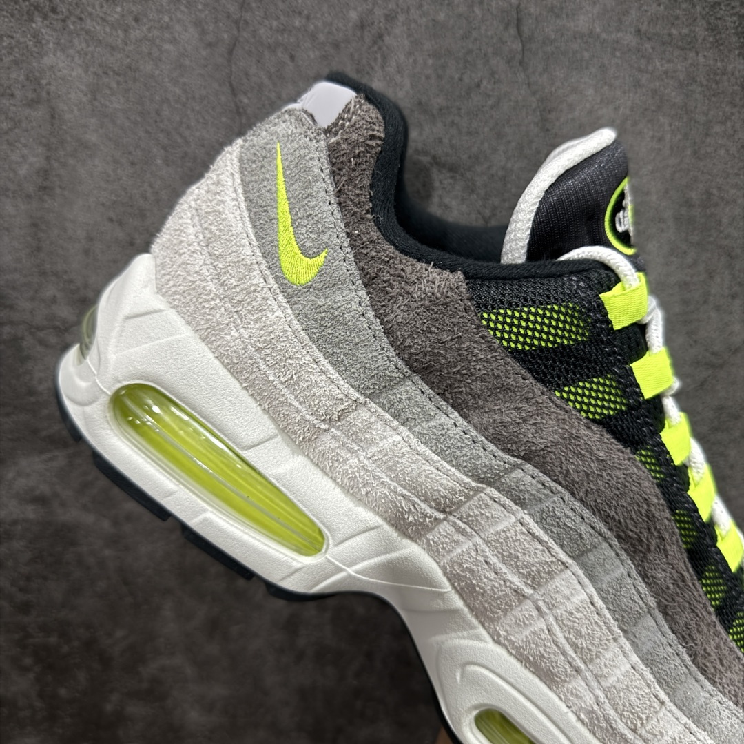 图片[7]-【GX绿x版本】Nike Air Max 95 复古减震气垫跑鞋 灰绿麂皮 HM4738-001  外贸顶级专供 全部配色原鞋原尺码开发生产 极致还原 一眼ZP既视感  尺码：40 40.5 41 42 42.5 43 44 44.5 45 45.5 46 47.5 48.5-选品中心