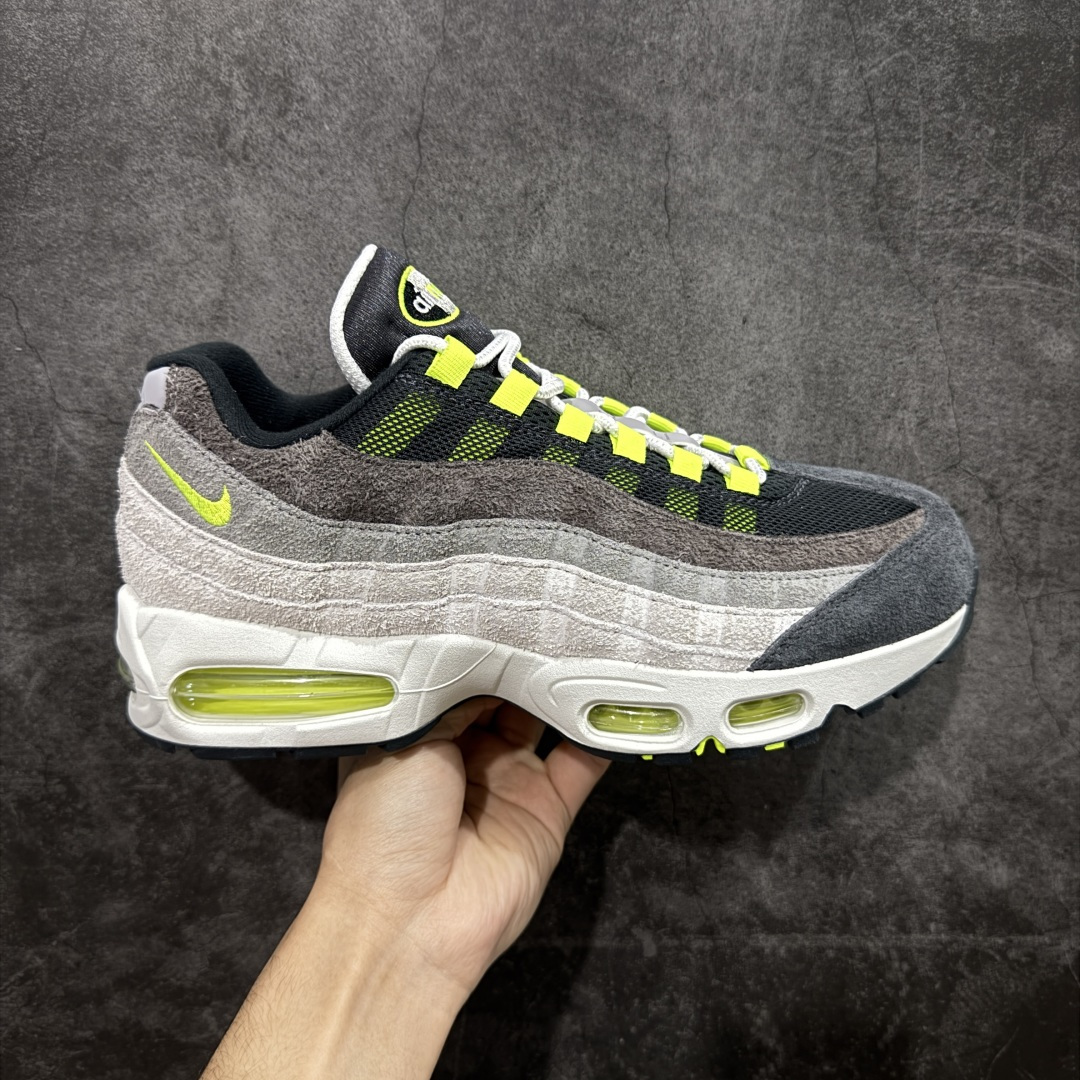 【GX绿x版本】Nike Air Max 95 复古减震气垫跑鞋 灰绿麂皮 HM4738-001 外贸顶级专供 全部配色原鞋原尺码开发生产 极致还原 一眼ZP既视感 尺码:40 40.5 41 42 42.5 43 44 44.5 45 45.5 46 47.5 48.5-选品中心