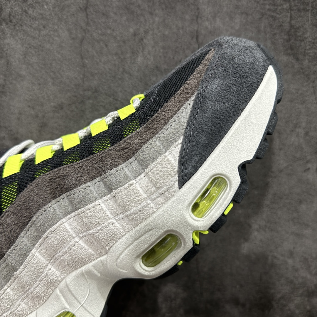 图片[6]-【GX绿x版本】Nike Air Max 95 复古减震气垫跑鞋 灰绿麂皮 HM4738-001  外贸顶级专供 全部配色原鞋原尺码开发生产 极致还原 一眼ZP既视感  尺码：40 40.5 41 42 42.5 43 44 44.5 45 45.5 46 47.5 48.5-选品中心