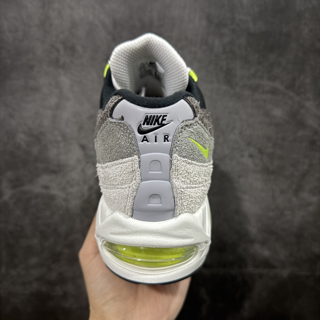 图片[4]-【GX绿x版本】Nike Air Max 95 复古减震气垫跑鞋 灰绿麂皮 HM4738-001  外贸顶级专供 全部配色原鞋原尺码开发生产 极致还原 一眼ZP既视感  尺码：40 40.5 41 42 42.5 43 44 44.5 45 45.5 46 47.5 48.5-选品中心