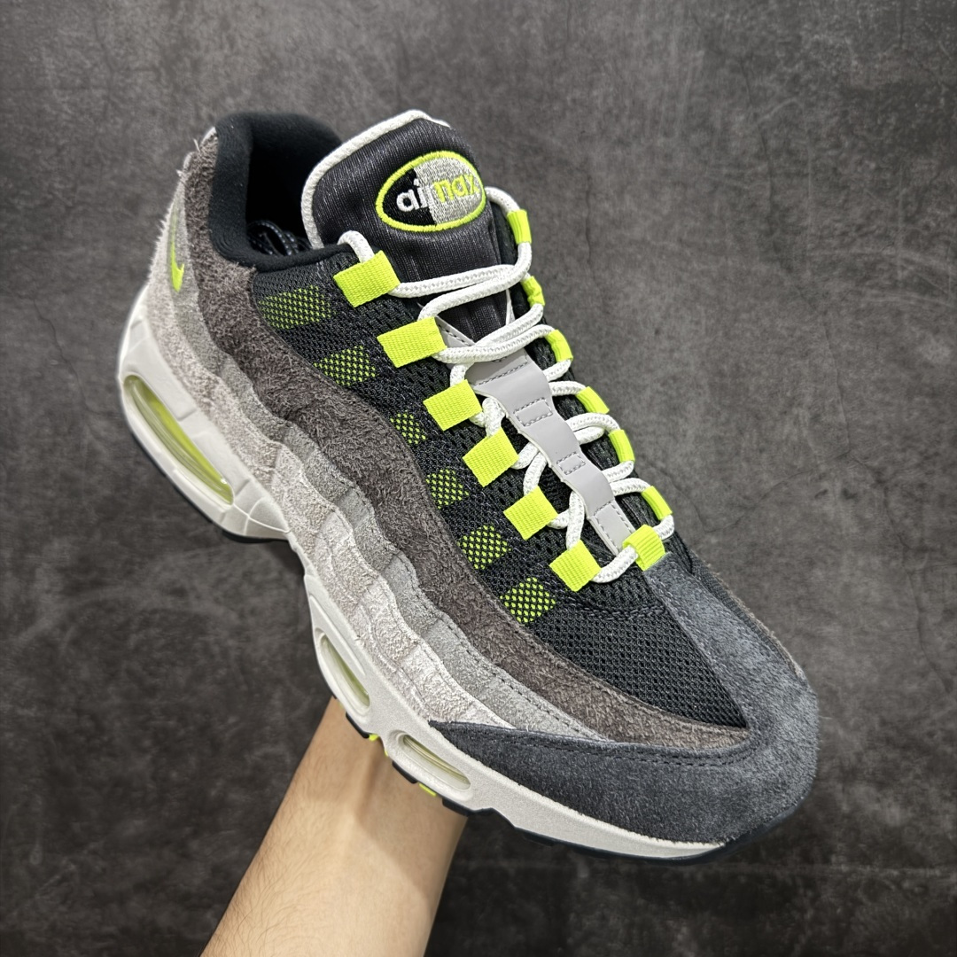 图片[3]-【GX绿x版本】Nike Air Max 95 复古减震气垫跑鞋 灰绿麂皮 HM4738-001  外贸顶级专供 全部配色原鞋原尺码开发生产 极致还原 一眼ZP既视感  尺码：40 40.5 41 42 42.5 43 44 44.5 45 45.5 46 47.5 48.5-选品中心